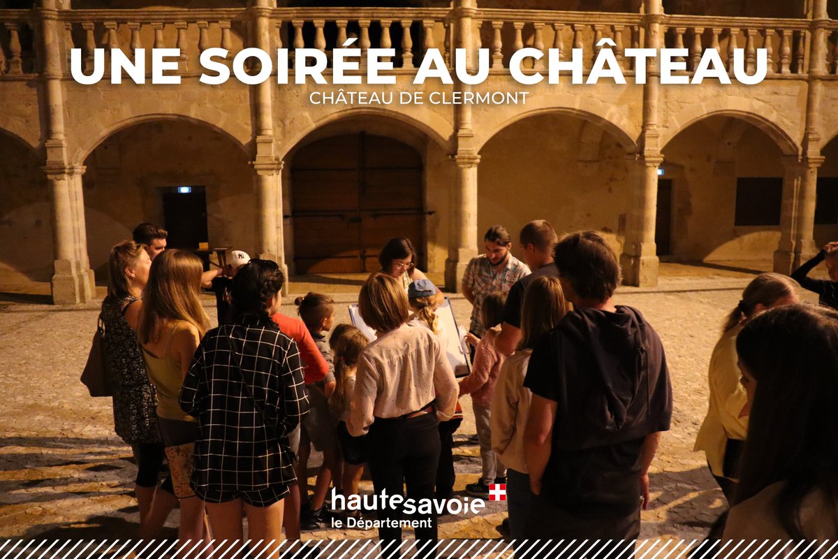🏰 | Une soirée au Château de Clermont, vous serez là ?
 
Ouverture nocturne exceptionnelle, ce samedi 3 juin, pour une expérience de visite inédite sous forme d’enquête !
 
Toutes les informations 📲 experience.hautesavoie.fr/decouvrir/patr…