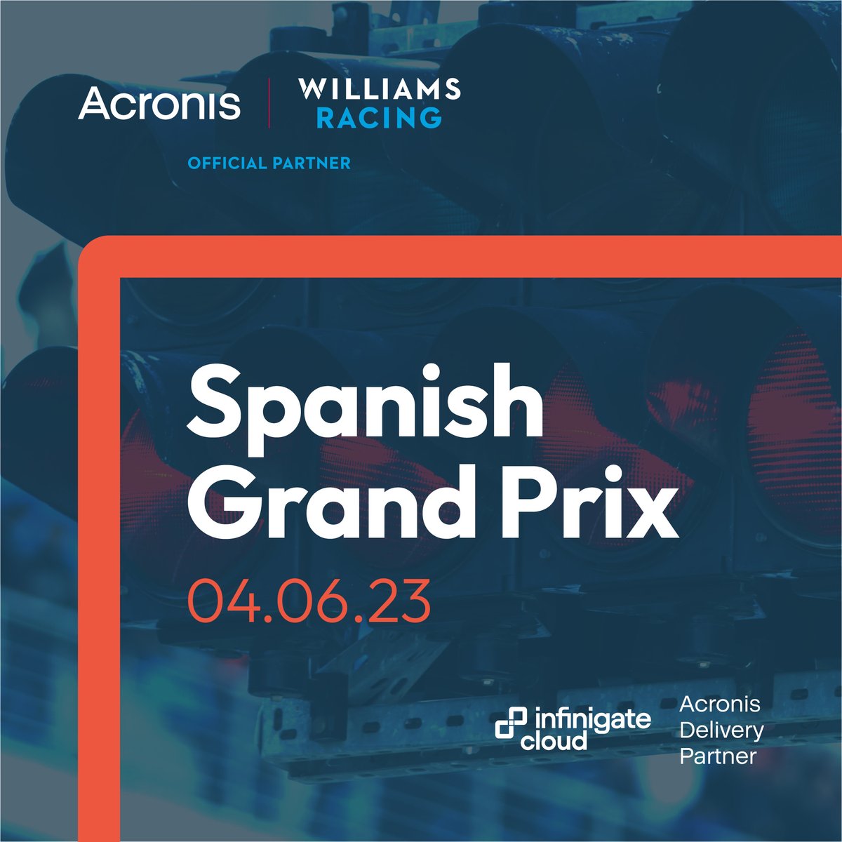 Are you ready for the passion and power of the Spanish Grand Prix on the 4th June? We certainly are! Good luck to everyone involved at Williams Racing. 

@InfinigateCloud are the Official @Acronis #CyberFit Delivery Partner in line with their partnership with @WilliamsRacing.
