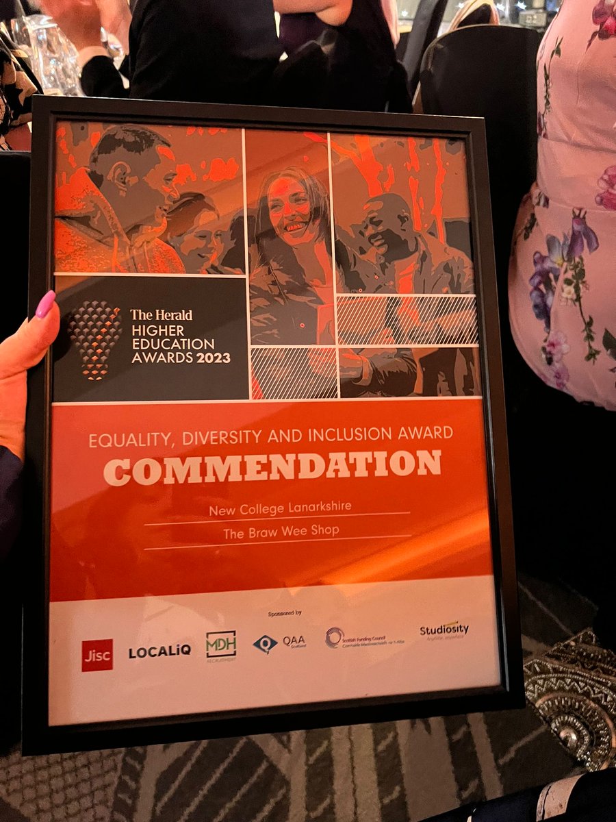 We're proud of our Performing Arts & Supported Learning departments for their accomplishments in the Herald Awards! We took home the Outstanding Business Engagement award & earned a commendation in the Equality, Diversity & Inclusion category for The Braw Wee Shop #HeraldHeds 👏