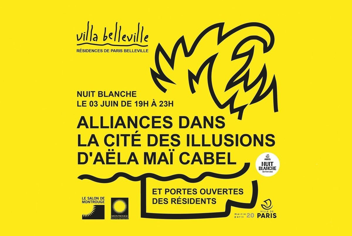 🌜#NuitBlanche #paris20 :«Alliances ds la cité des illusions: iels ripaillent!», exposition restitution dela résidence d’Aëla Maï Cabel en partenariat avec le66e <a href="/Salonmontrouge/">Salondemontrouge</a> +🌛ateliers ouverts des artistes rédident-es
ℹ19h-23h paris.fr/nuit-blanche-2… facebook.com/events/s/-nuit…