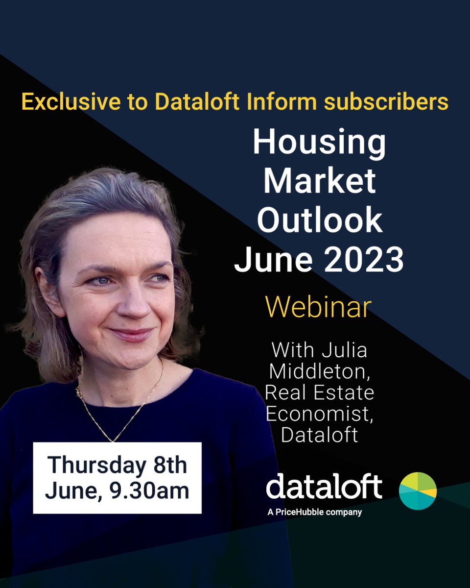 dataloftuk's tweet photo. Dataloft’s Real Estate Economist, Julia Middleton is back next week to present her latest thoughts on the Housing Market Outlook. Non-subscribers are welcome.

If you would like to join, please email inform@dataloft.co.uk for more details.

#dataloftinform #dataloft https://t.co/1nYEPlDaJo