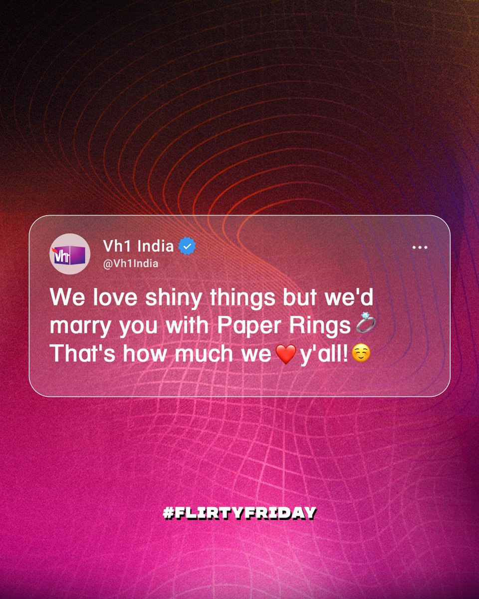 Sometimes, love really do be that simple!🥺

Tag someone you love below💞

#Vh1India #GetWithIt #FlirtyFriday