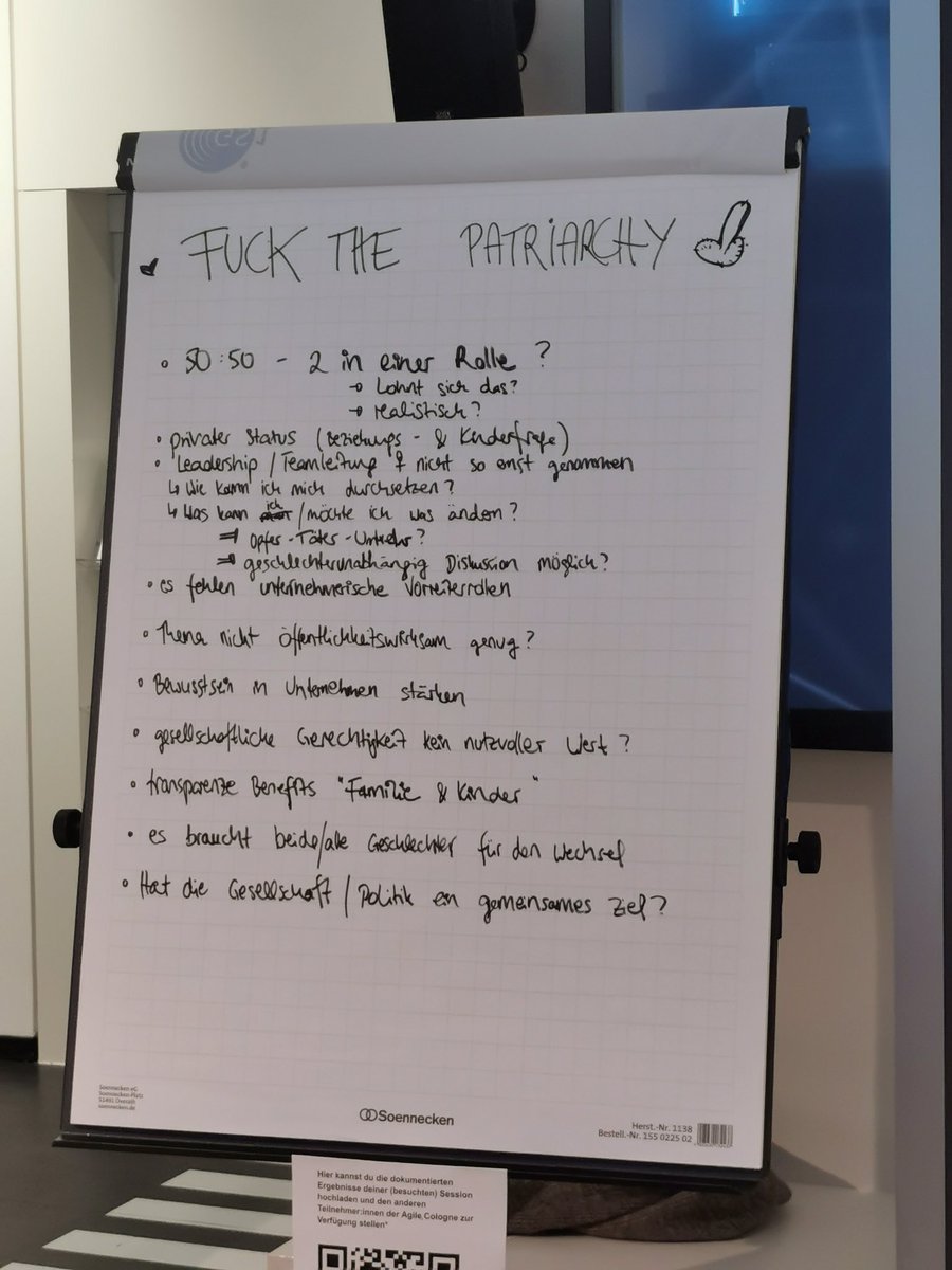 War eine spannende Session. Danke an alle, die dabei waren ❤️
#agilecologne @agilecologne #fckthepatriarchy