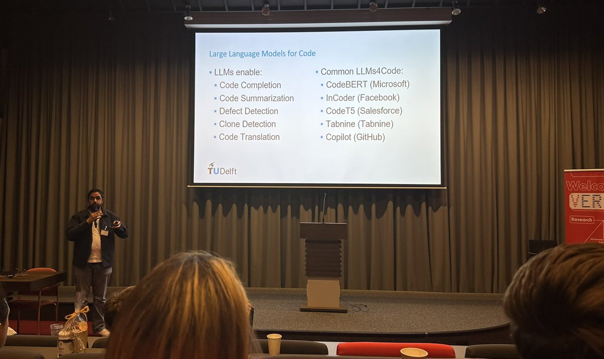 Maliheh (Mali) Izadi (@malihehizadi) on Twitter photo <a href="/aalkaswan1/">Ali Al-Kaswan 🍉</a> giving a talk based on our work on data leakage in large language models for code at the dutch National Symposium Software Engineering.
Cc <a href="/avandeursen/">Arie van Deursen</a>
<a href="/AISE_TUDelft/">AISE-TUDelft</a>
<a href="/serg_delft/">SERG TU Delft</a>
#sensym #SE #ML #LLM #copilot <a href="/aalkaswan1/">Ali Al-Kaswan 🍉</a> giving a talk based on our work on data leakage in large language models for code at the dutch National Symposium Software Engineering.
Cc <a href="/avandeursen/">Arie van Deursen</a>
<a href="/AISE_TUDelft/">AISE-TUDelft</a>
<a href="/serg_delft/">SERG TU Delft</a>
#sensym #SE #ML #LLM #copilot