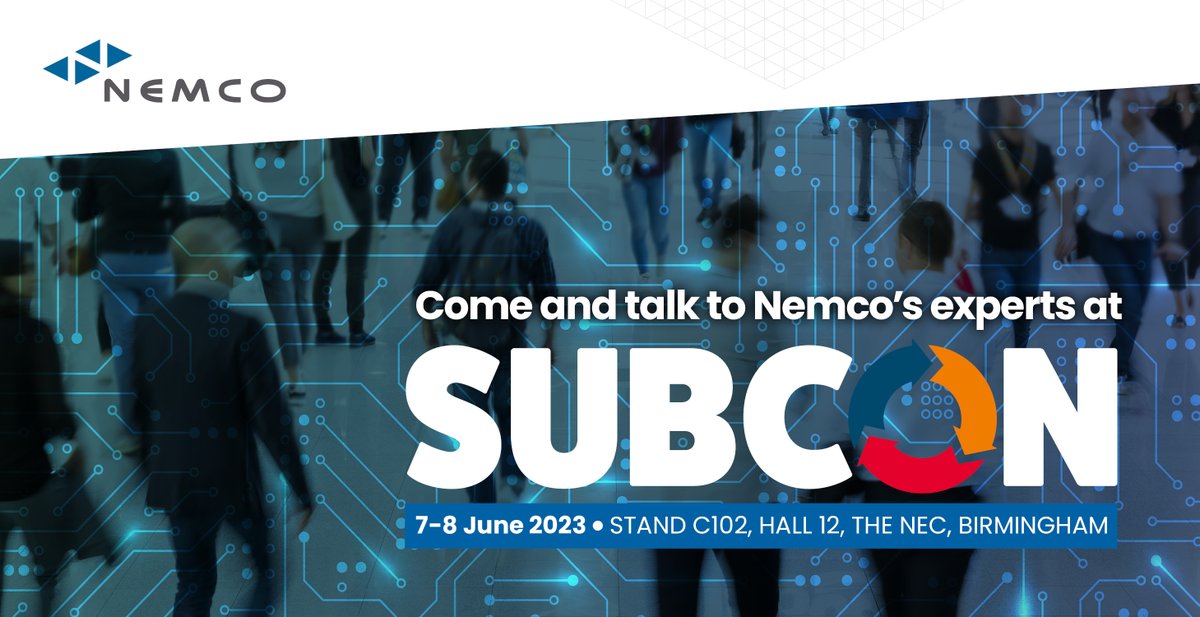 NemcoLtd_CEM's tweet photo. Join Nemco at @SubconShow this June! Come and meet the Nemco experts to learn more about what contract manufacturing can bring to your projects.
Read more in our blog: https://t.co/chFtC815Zd
#subcon #subcon2023 #contractmanufacturing #ukmfg #reshoring #NEC https://t.co/ouSXp72gl5