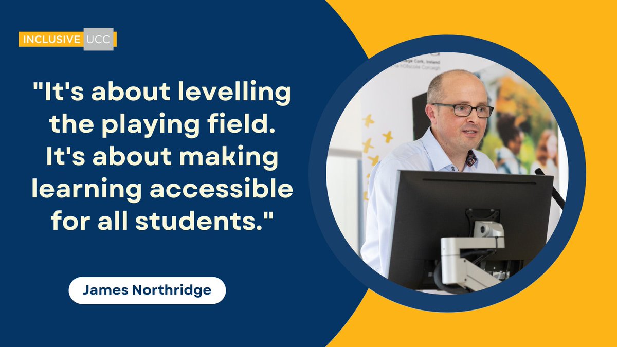 The core principle of an Inclusive education.

#InclusiveUCC #UDL #a11y #UniversityCollegeCork