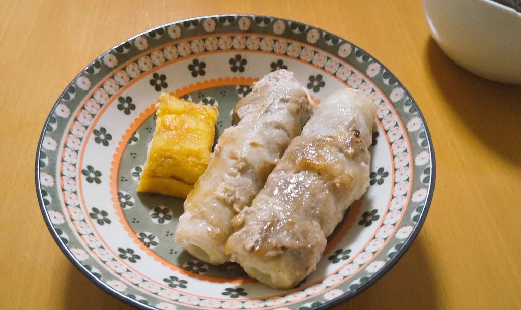 今日これしました🥓ちくわでボリュームがすごいしいろんな味がしておいしかった～～  