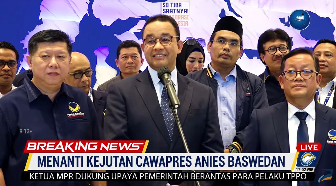 Bacapres dari Koalisi Perubahan Untuk Persatuan Anies Baswedan menyampaikan beberapa hal yang menjadi visi jika terpilih menjadi Presiden adalah fokus terhadap persoalan kemiskinan, perluasan lapangan kerja, kesempatan untuk mendapatkan pelayanan kesehatan dan pendidikan yang…