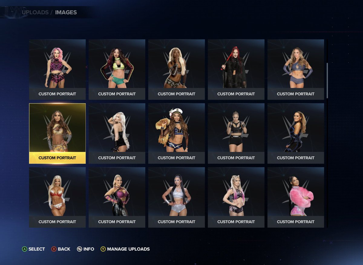 Just uploaded these renders to 2k23, includes: Alicia Fox, Alba Fyre, Chelsea Green, Aliyah, Scarlett, Ronda Rousey, Natalya, Zelina Vega, Indi Hartwell, Alexa Bliss, Bianca Belair, Nikki Cross, Tiffany Stratton, Mia Yim, Shotzi, Jacy Jayne, Gigi Dolin, Brie Bella, Emma, Roxanne https://t.co/RPs6pWaj66