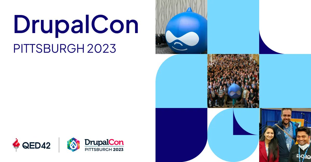 qed42's tweet image. 🎉 We&apos;re thrilled to be part of the excitement at #DrupalCon Pittsburgh! 🌟 Look out for #QED42 as we connect with industry experts, clients, and the incredible #DrupalCommunity to exchange insights and fuel innovation together! See you there! 👋✨