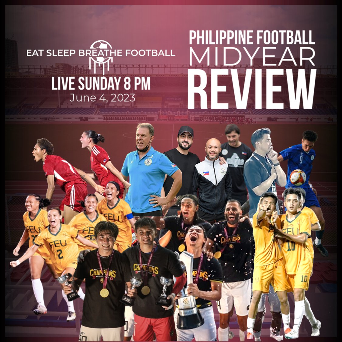 Eat Sleep Breathe Football PH (@esbfph) on Twitter photo We've been quiet for a while 'coz we're cooking something up! We've made it to the midyear and it's time for your #ESBFGang to break it down for you! Join us this Sunday night @ 8PM!
#EatSleepBreatheFootball #MidYearReview <a href="/CounterPressPH/">CounterPress PH</a> We've been quiet for a while 'coz we're cooking something up! We've made it to the midyear and it's time for your #ESBFGang to break it down for you! Join us this Sunday night @ 8PM!
#EatSleepBreatheFootball #MidYearReview <a href="/CounterPressPH/">CounterPress PH</a>
