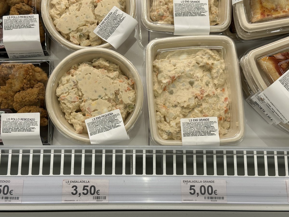 Los precios de la ensaladilla del listo para comer son abusivos