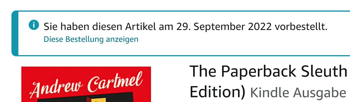 Iltu123's tweet image. Did pre-order ages ago ... sigh ... still another FOUR days to wait for the first Paperback Sleuth book. #AndrewCartmel #PaperbackSleuth