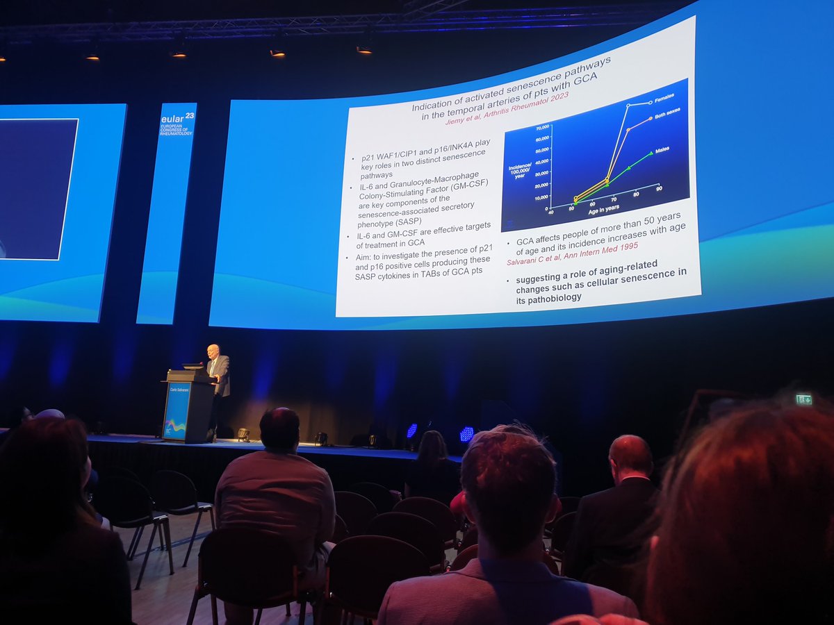 Nice state of the art presentation on GCA by Carlo Salvarani including our recent study on senescence in GCA