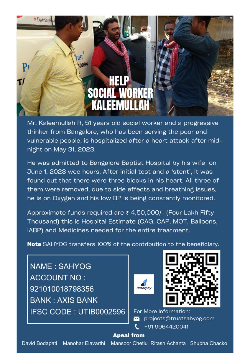 Support Kaleem Generously

Kaleem has dedicated his life to advocating for positive change in our society, tirelessly working towards the betterment of the poor and the marginalised

I request you to extend your full support

<a href="/rehanudupi/">Rehan Udupi</a> <a href="/BahutvaKtka/">Bahutva Karnataka ಬಹುತ್ವ ಕರ್ನಾಟಕ</a> <a href="/vinaysreeni/">ವಿನಯ್ ಕೂರಗಾಯಲ ಶ್ರೀನಿವಾಸ Vinay K S</a> <a href="/rajagopalcv/">Rajagopal</a>