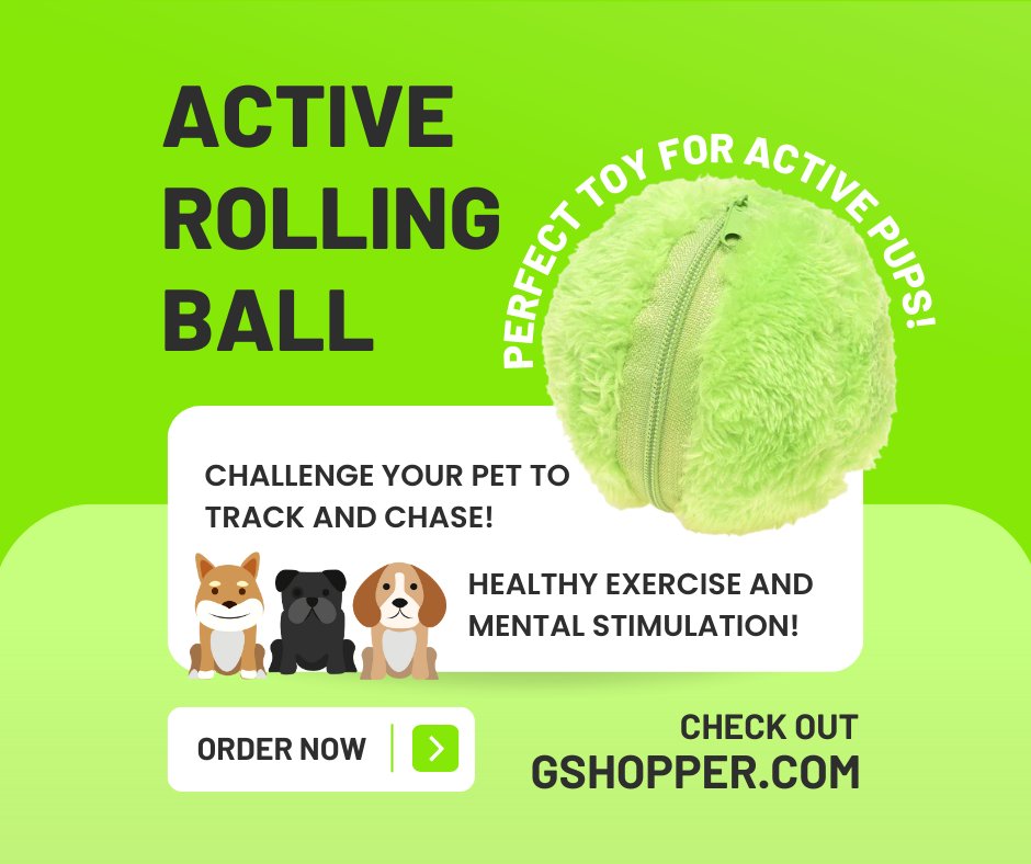 Gshopper_'s tweet photo. 🎾Unleash the energy with the Pet Active Rolling Ball! This ball is the perfect companion for endless playtime and excitement. 
🐾Check out on Gshopper! https://t.co/iTEVraffdi
🛍 #PuppyLove #DogLife #Petsofinstagram #DogTricks #instadog #dogstagram #BuyMoreSaveMore #Gshopper https://t.co/uahUicFzcZ