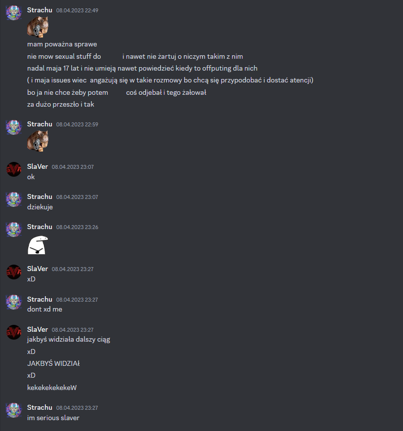 strachowyjec's tweet photo. wstawiam pełen screen żeby ludzie mogli sami ocenić że ten człowiek nie zachowal żadnej powagi w jego odpowiedzi https://t.co/NDMGvOEZCL