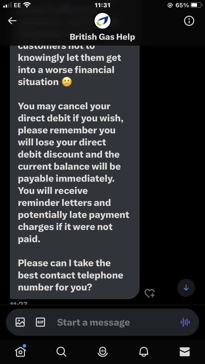 TheGoodTheBad&TheAutism (@good_bad_autism) on Twitter photo So <a href="/BritishGas/">British Gas</a> won’t reduce my DD despite me being in minimal debit, never missed a payment. Then they continue to apply pressure when I say I will cancel my DD with this!!! Complete joke!!! <a href="/MartinSLewis/">Martin Lewis</a> how can they completely refuse to reduce my DD?? So <a href="/BritishGas/">British Gas</a> won’t reduce my DD despite me being in minimal debit, never missed a payment. Then they continue to apply pressure when I say I will cancel my DD with this!!! Complete joke!!! <a href="/MartinSLewis/">Martin Lewis</a> how can they completely refuse to reduce my DD??