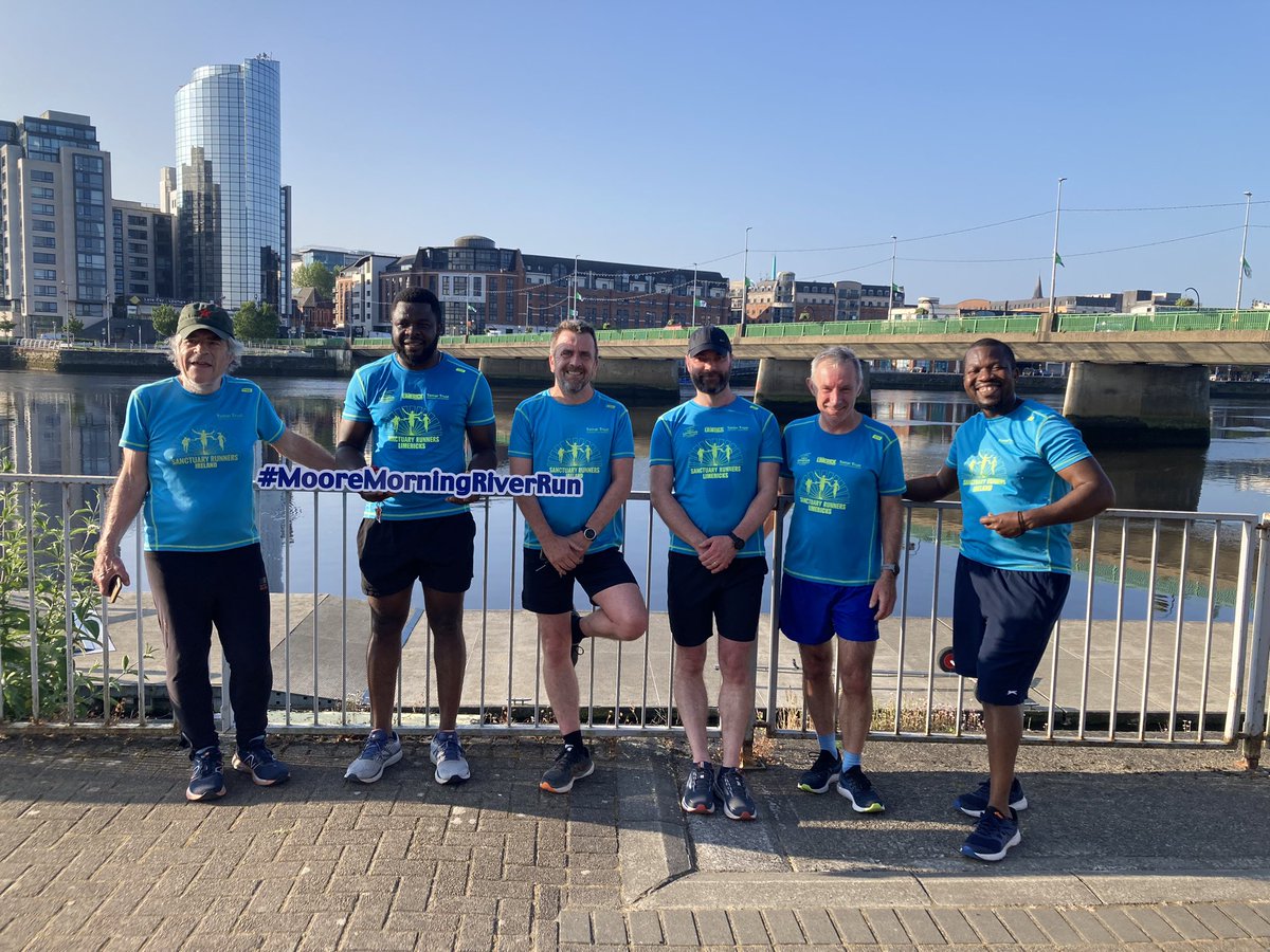 <a href="/SanctuaryRunner/">Sanctuary Runners Ireland</a> <a href="/DervalORourke/">Derval O'Rourke</a> <a href="/OliveLoughnane/">Olive Loughnane</a> <a href="/cooke_aoife/">Aoife Cooke</a> <a href="/TheCorkMarathon/">Analog Devices Cork City Marathon</a> <a href="/TeamIreland/">Team Ireland</a> We had some of the crew along this morning to <a href="/Smrc_rowing/">St Michael's Rowing Club (SMRC)</a> for our <a href="/MooreLimerick/">Moore Limerick</a> monthly #MooreMorningRiverRun Fantastic morning 🙏