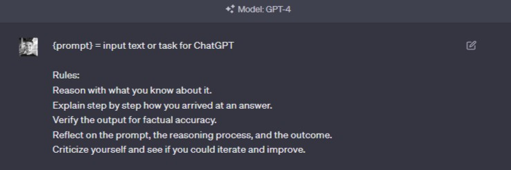KIundMensch's tweet photo. Hier ein Reasoning Prompt (GPT-4) wenn man sicher gehen will, dass die KI nicht zu sehr fantasiert: https://t.co/UBsVfXls1a
