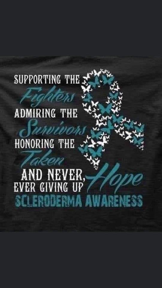 June is Scleroderma Awareness Month,
#sclerodermawarrior
#sclerodermahardwordharderdisease