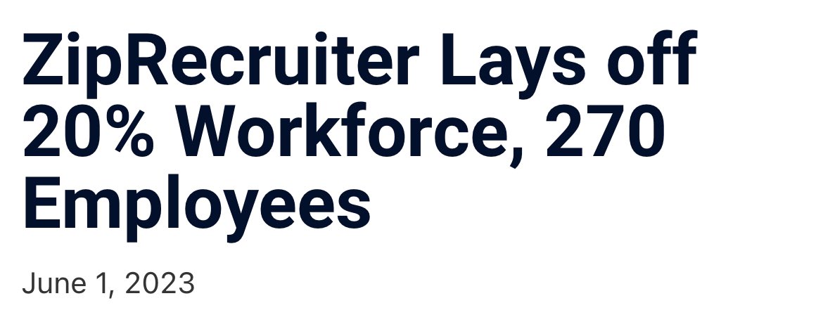 I know it’s not popular but tech layoffs are still just ramping up, we haven’t even see the big boom yet