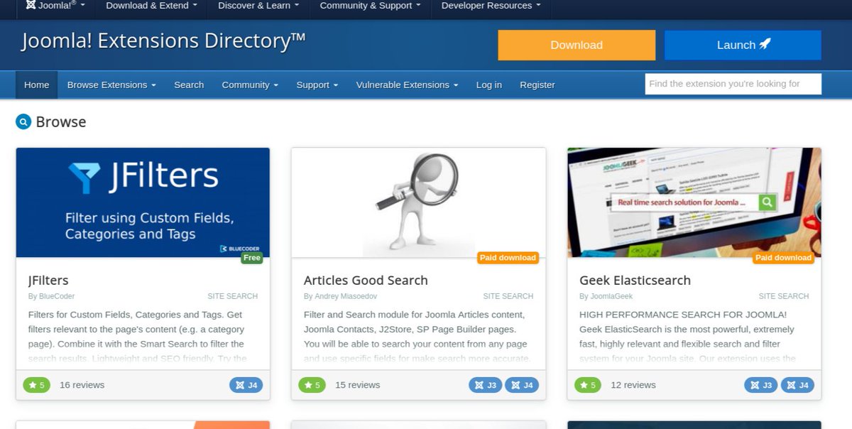 🤩 JFilters became the #1 extension in it's category in the #Joomla Extensions Directory