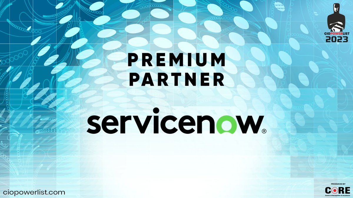 CIO Dialogues (@ciodialogues) on Twitter photo CORE Media welcomes Premium Partner <a href="/ServiceNow/">ServiceNow</a> at the #ciopowerlist2023
To know more, visit ciopowerlist.com
#ciopowerlist2023 #LeadershipDevelopment #CIOCommunity CORE Media welcomes Premium Partner <a href="/ServiceNow/">ServiceNow</a> at the #ciopowerlist2023
To know more, visit ciopowerlist.com
#ciopowerlist2023 #LeadershipDevelopment #CIOCommunity
