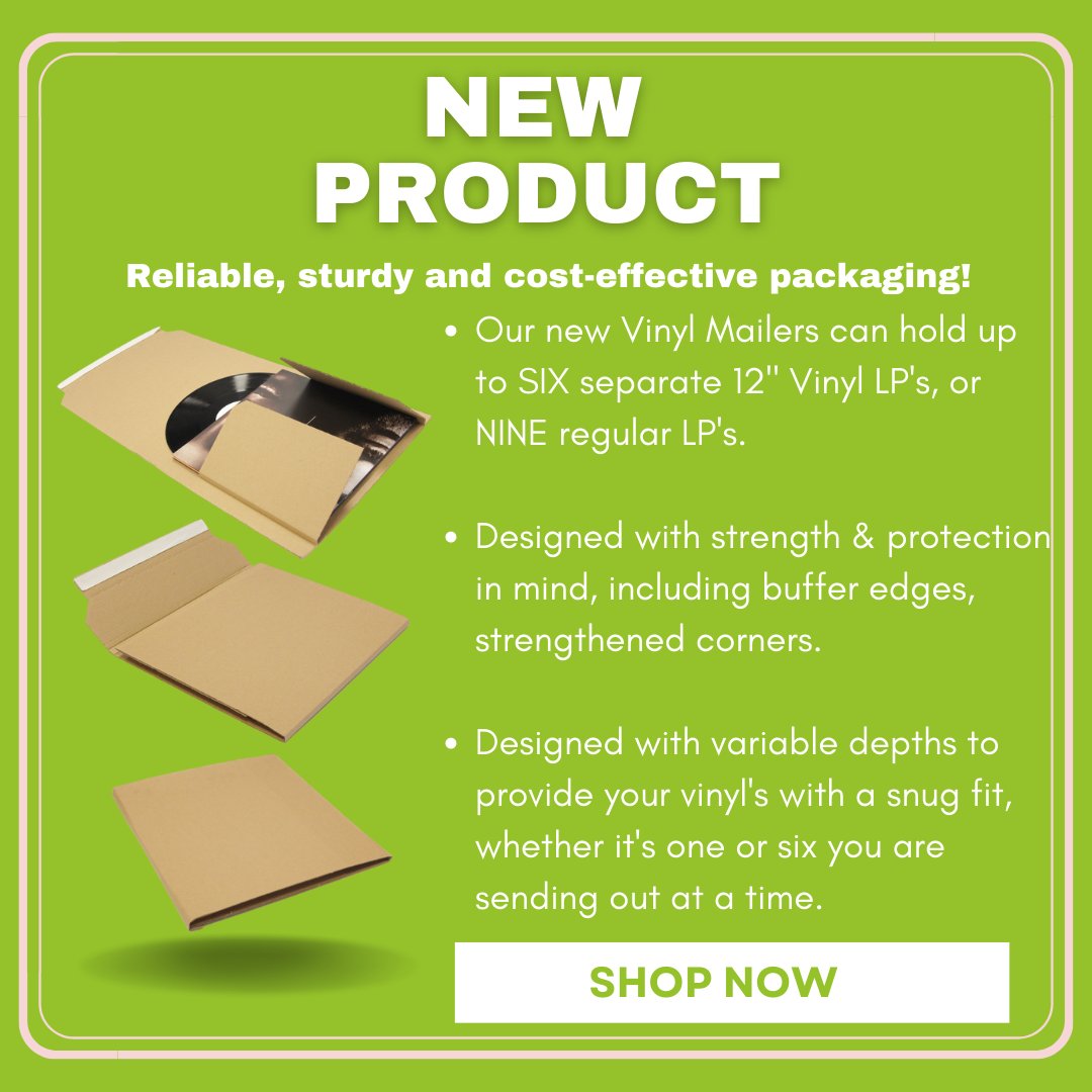 WeedonDirect's tweet image. Another day, another product launch!...

With vinyl records in mind, we have now designed a Vinyl Mailer which can hold up to SIX 12" Vinyl LP's or NINE regular LP'S.

Reliable, sturdy and cost-effective packaging you can trust!

weedondirect.com/vinyl-mailers/

#vinylmailers #mailers