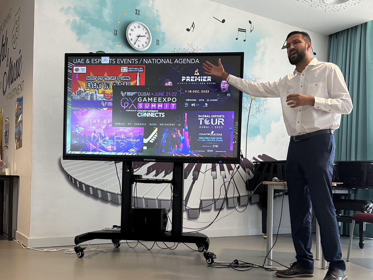 Great first talk by Baz Nijjar about esports at the #CollabUAETM event today #esports #learning