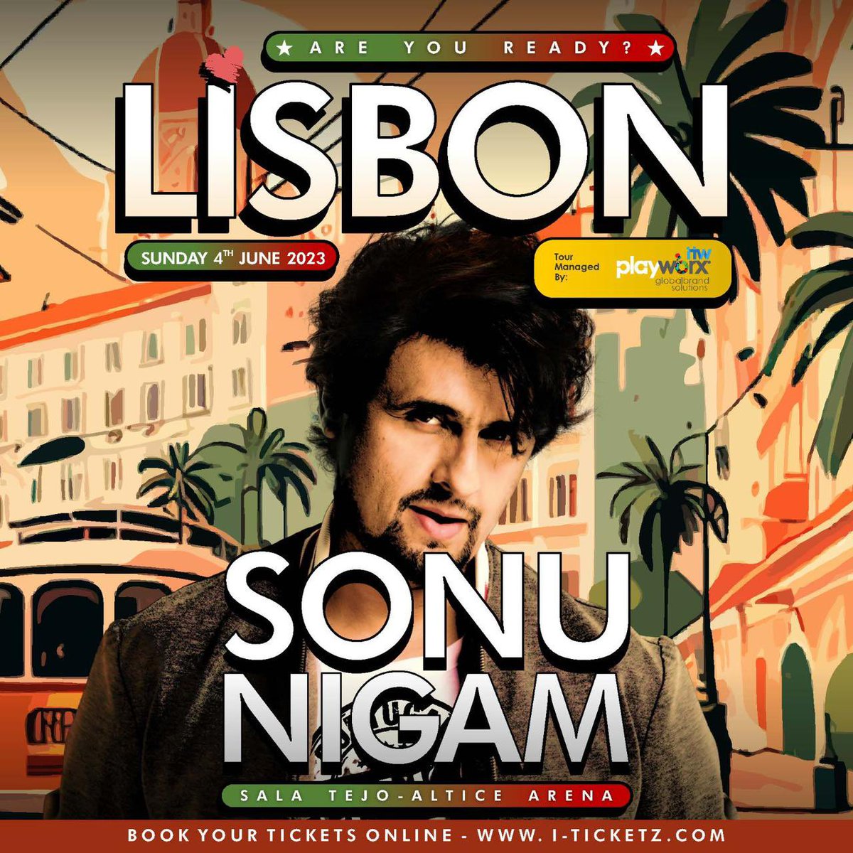 Lisbon!! Be prepared to be mesmerized by the magical voice of the one and only Padmashri recipient Sonu Nigam. Only 2 days to go! . . . #thesonunigamshow #sonunigam #sonunigamevent #itwplayworx #lisbonmusic