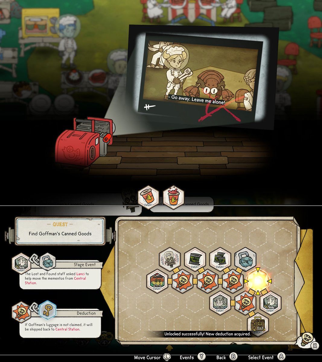 StarryStarry_CN's tweet photo. Hello everyone👻,

This is "Daily Babel".
When you're confused， try to put the collected clues into the Note Page, and they will become locks 🔒 and keys 🔑.  Let's see what kind of magical chemical reaction will happen!
Stay tuned❣ ~

#Indiedev #indiegames https://t.co/DjX099AAz0