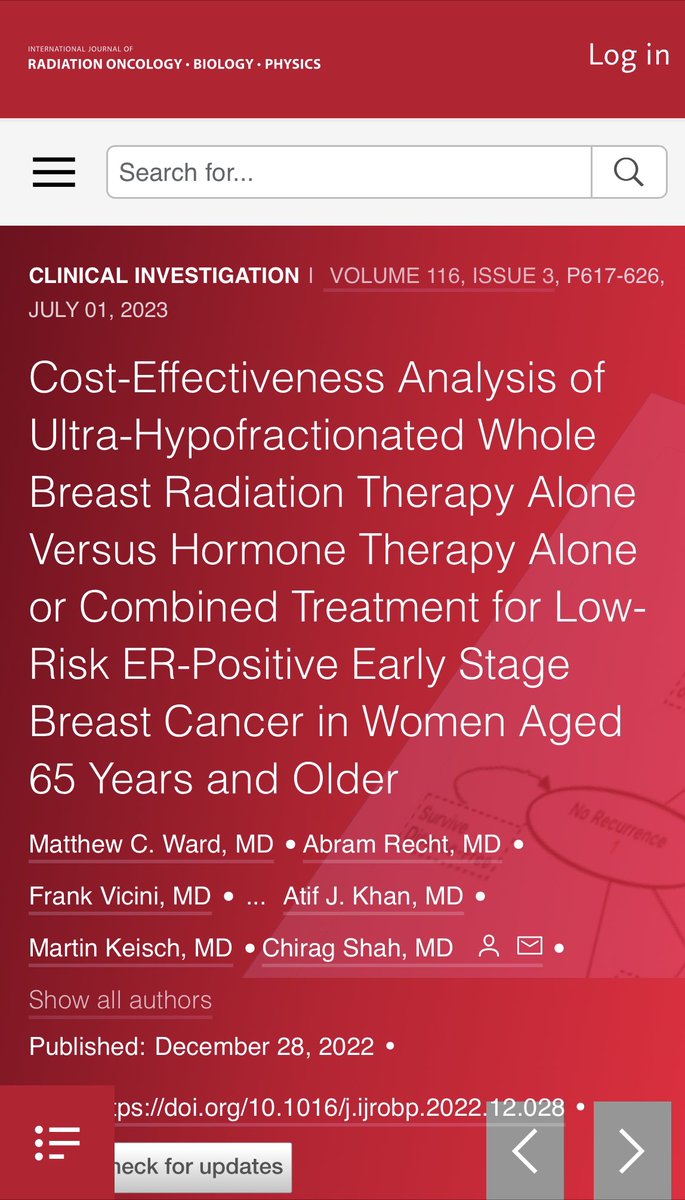 🎙Ultra hypo WBRT is more cost-effective than HT for #breastcancer 
📌3strategies: RT, AI and RT+AI
👉RT < expensive 
👉RT more cost-effective vs AI  (ICER - $5089).
👉sensitivity analysis RT was cost-effective in 50% of trials, RT+AI 36%, and AI in 14%
🔚UHWBRT for de-escalate❗️