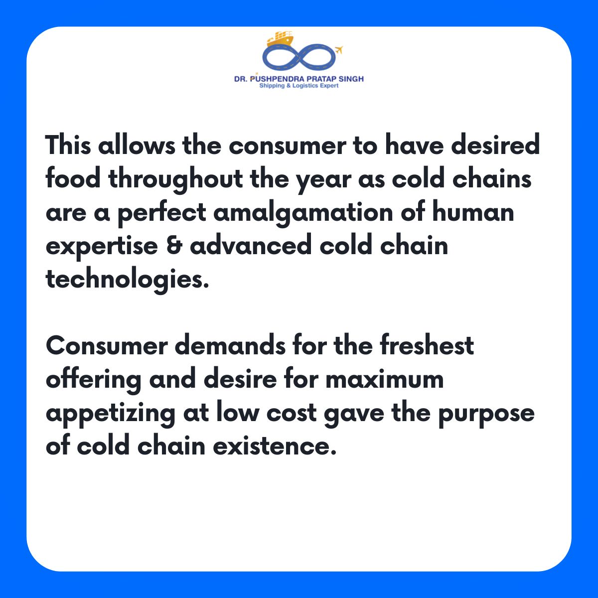 drppsingh1501's tweet image. Cold chain keeps perishable food products safe &amp;amp; maintains high quality at the point of consumption. 

Here I have briefly explained the purpose of cold chain in food and beverage logistics.

Read blog post here: drppsingh.com/purpose-of-col…

#coldchainstorage #coldchain #coldstorage
