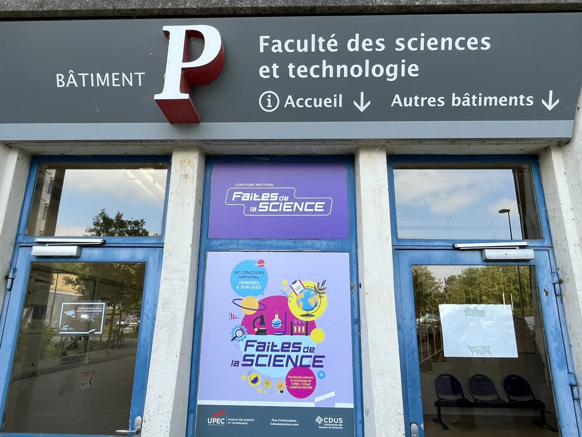 J’étais ce matin à l’<a href="/UPECactus/">UPEC</a> où est organisée la finale du concours #Faitesdelascience.

Energie, son, alimentation… : les finalistes illustrent avec brio le rôle de la science pour notre quotidien ! Plus que quelques heures avant de connaitre les lauréats !