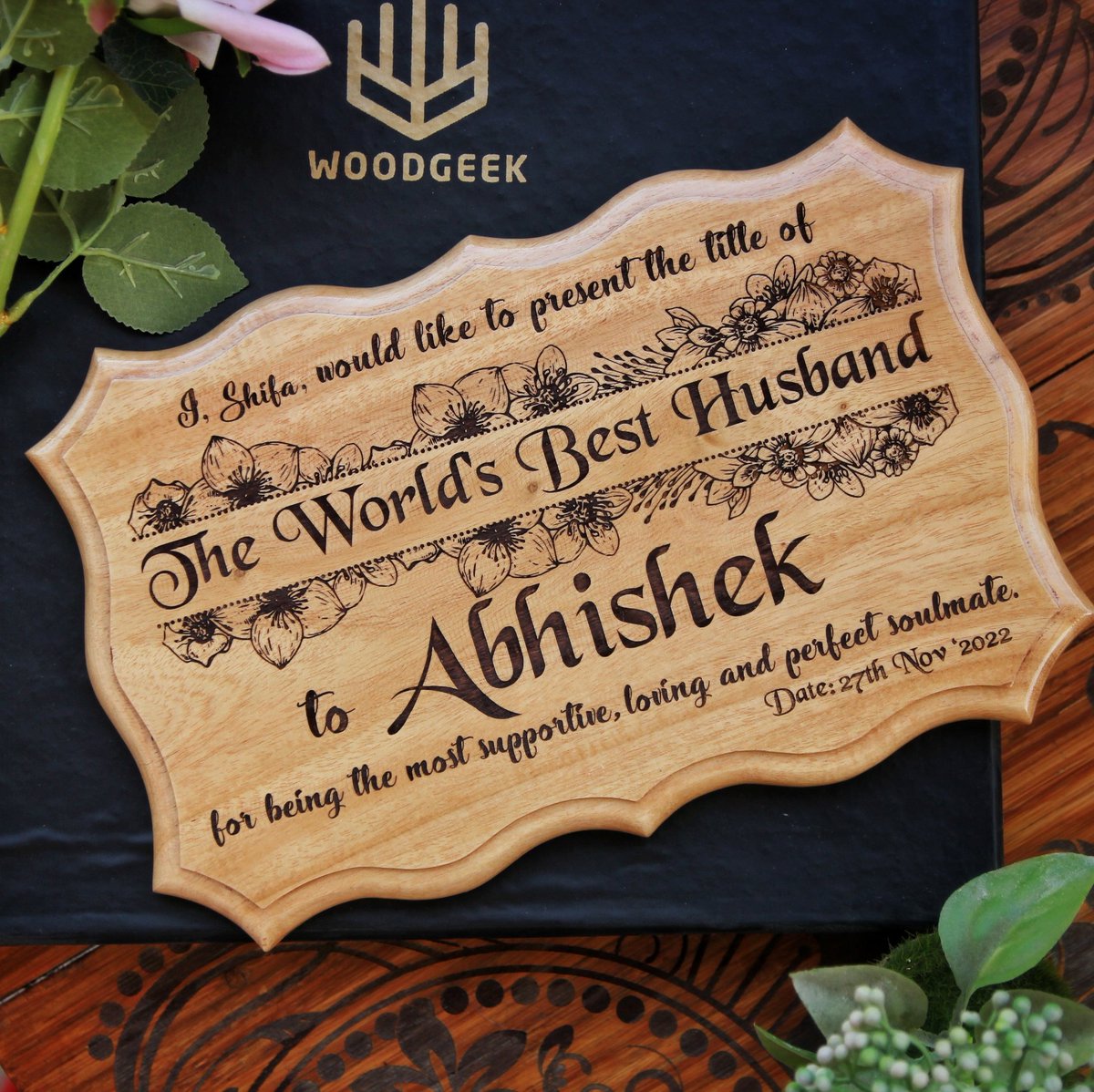 Looking for a unique way to thank your husband for all that he does for you? Gift him this wooden certificate. 
#woodgeek #woodgeekstore  #besthusbandever #giftforhusband #anniversarygifts #happyanniversary #giftforpartner #giftforlove #couplegift #woodengifts #personalisedgifts