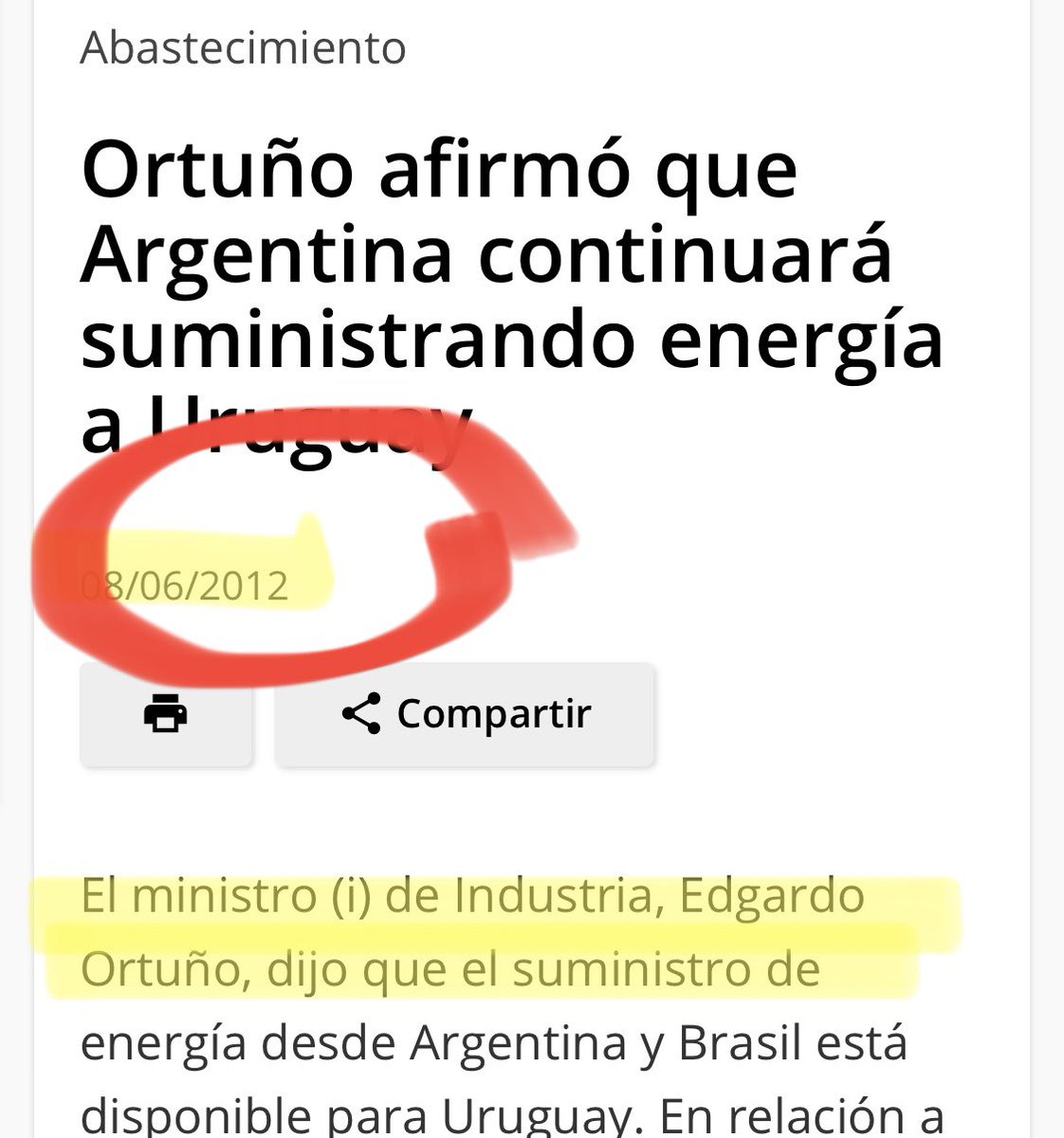 2012 - OSE perdía el 40%
del agua, habia seca y Ortuño era ministro (i) de Industria en el Gob de Mujica
No hicieron la represa, endeudaron a OSE en U$S 400 millones, y las pérdidas de agua subieron a casi el 50%.
@OrtunoEdgardo , hoy director de OSE, si tiene vergüenza échese, o…