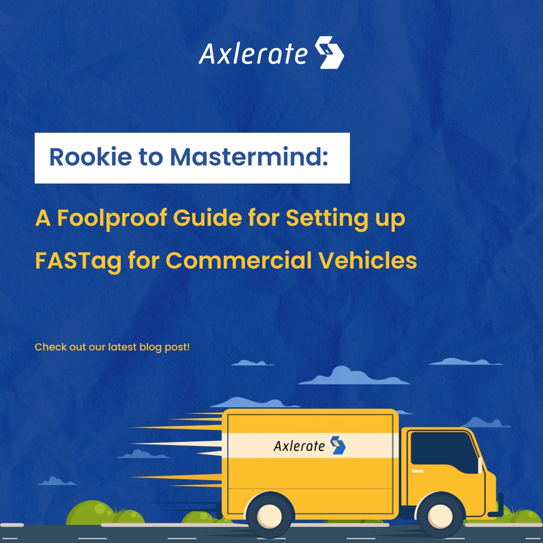 Hey there, folks😎Calling all vehicle owners, fleet managers and truck drivers!🚚 

Check out👀 our latest blog post for expert tips🔥 on FASTag for commercial vehicles: axlerate.com/blog/rookie-to… 🚚 

#FASTagGuide #CommercialVehicles #TollPayments #logistics #axlerate