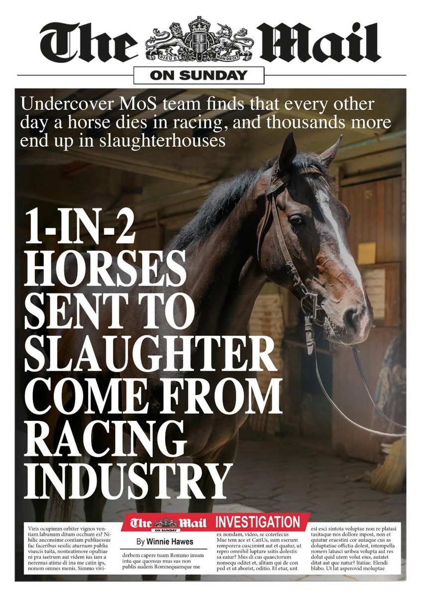 Tragic, poor dear horse💔who'd be whipped if slowed, sickening they're £making machines then dumped, to say they love it is sick, they have NO CHOICE! Perform or get beaten or shot #BanHorseRacing @AnimalAid @YouBetTheyDie - horses & greyhounds #AnimalAbuse #AnimalWelfare @peta