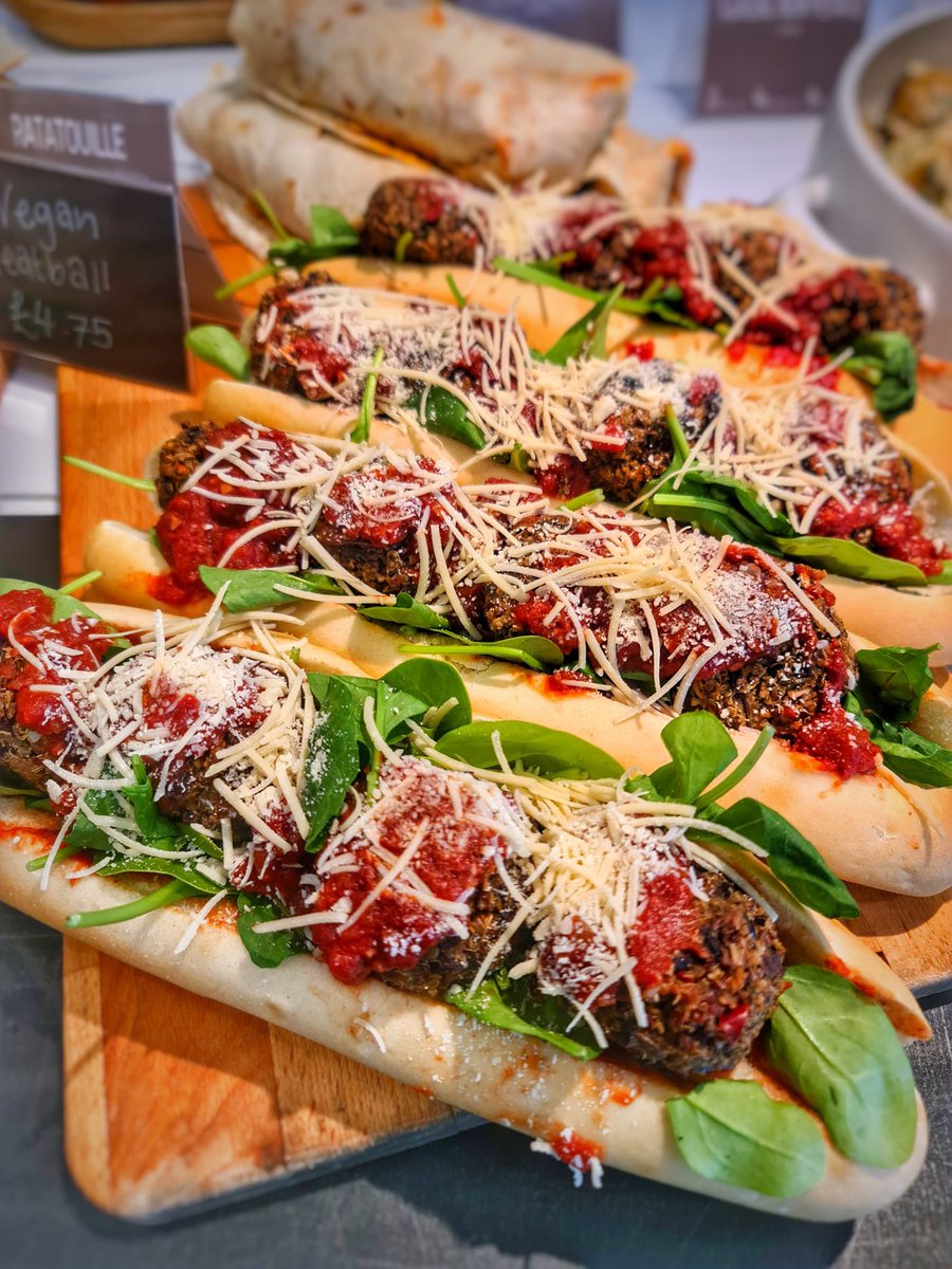 #lunchtime @hallestpeters Vegan meatballs baguette 🥖 🌱😋 #brunch #cake #coffee #lunch #handmade #sandwich #salad #HealthyEating #HealthyFood #ancoats #independent #cafe #cuttingroomsquare #manchester