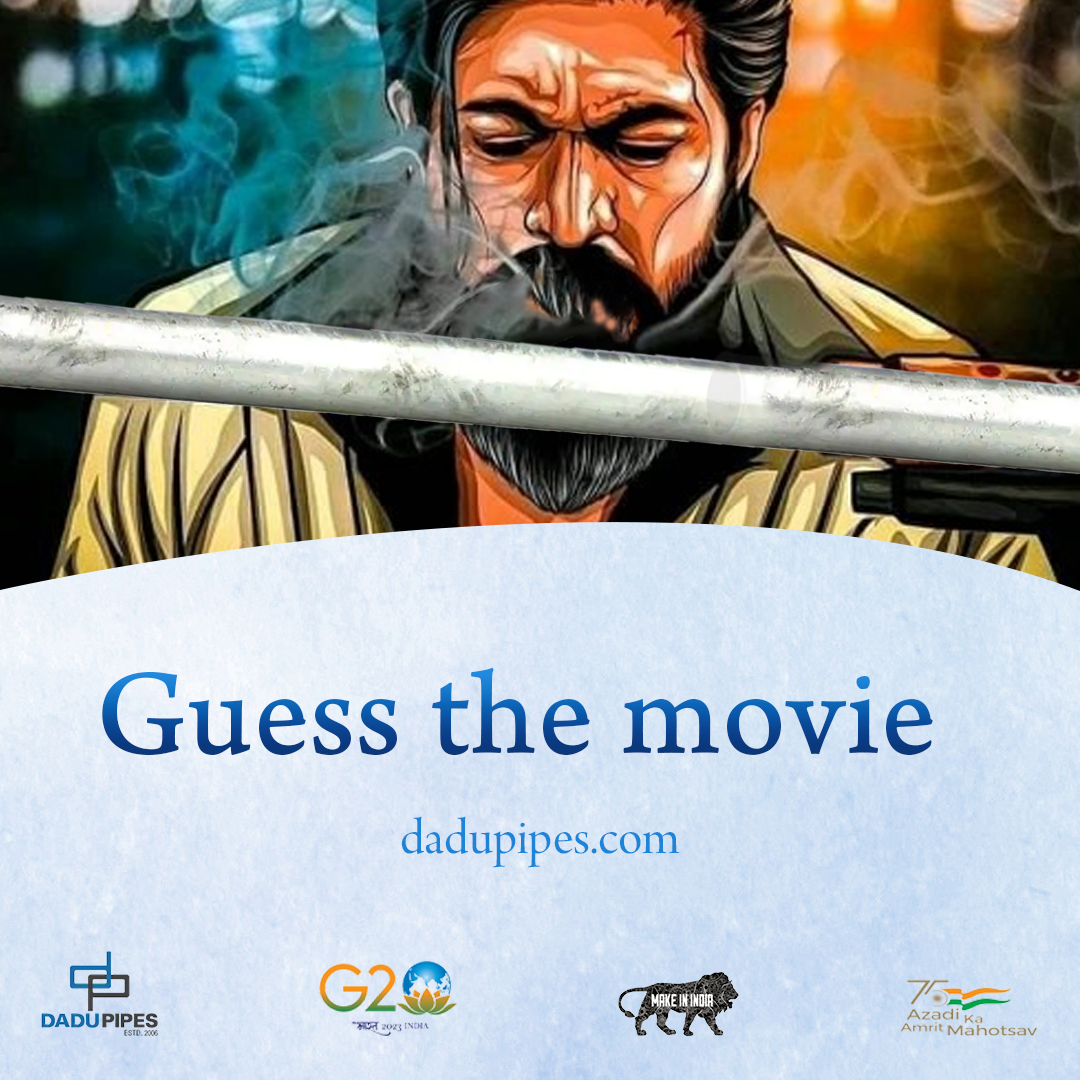 Ahh #Rocky bhai, Konsi movie hai ye?

We accept wrong answers also that just makes the game interesting.

Come, check out our work and know more about us. Visit dadupipes.com

#DaduPipes #guessthemovie #games #SteelIndustry #PipesandTubes #Manufacturers #Construction