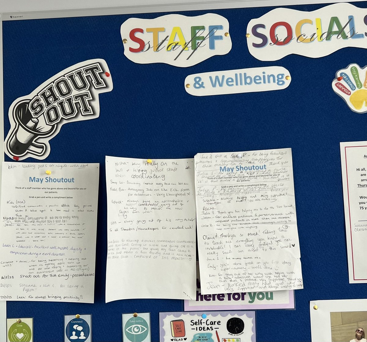 May ended up being a bumper month of appreciation. The #ShoutOut board was full of compliments & acknowledgment of staff being  recognised for their #HardWork #TeamPlayer #supportiveness #Leadership #PigeonRescue & many more! Keep it up #TeamICU @OldhamCO_NHS 👏🏼👏🏼