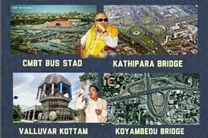 Thalaivar Achievements part-5
CMBT Bus stand
Kathipara Bridge
Valluvar kottam
Koyambedu Bridge
#கலைஞர்100
#முத்தமிழறிஞர்_100