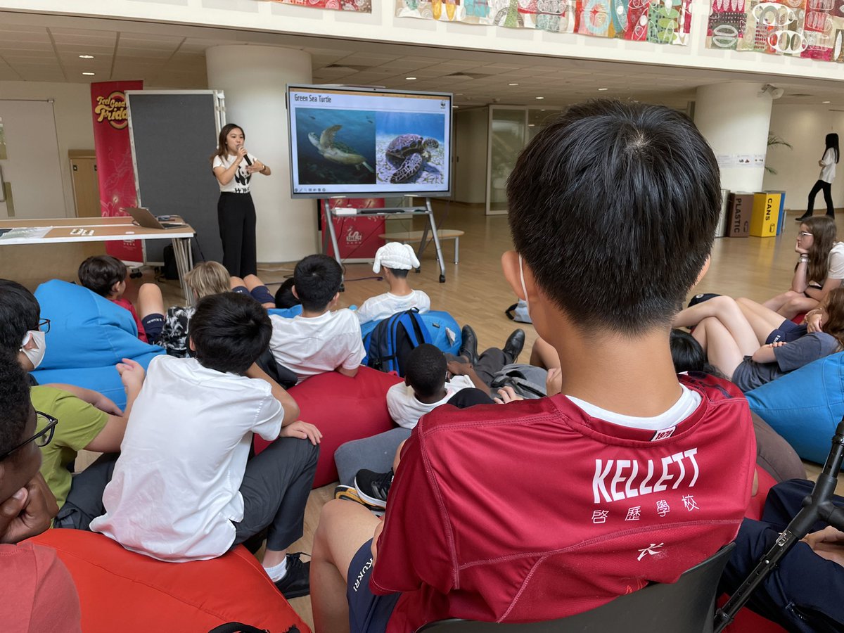 BrianKerrEdu's tweet photo. A week of delivering assemblies with Eco Committee and Geo Club, focusing on global biodiversity decline. Culminating in a top Feel Good Friday with talks from WWF and a visit from some furry, feathered and scaly friends #EcoSchools @JurassicGarage @wwfhk https://t.co/5EFDbKojm4