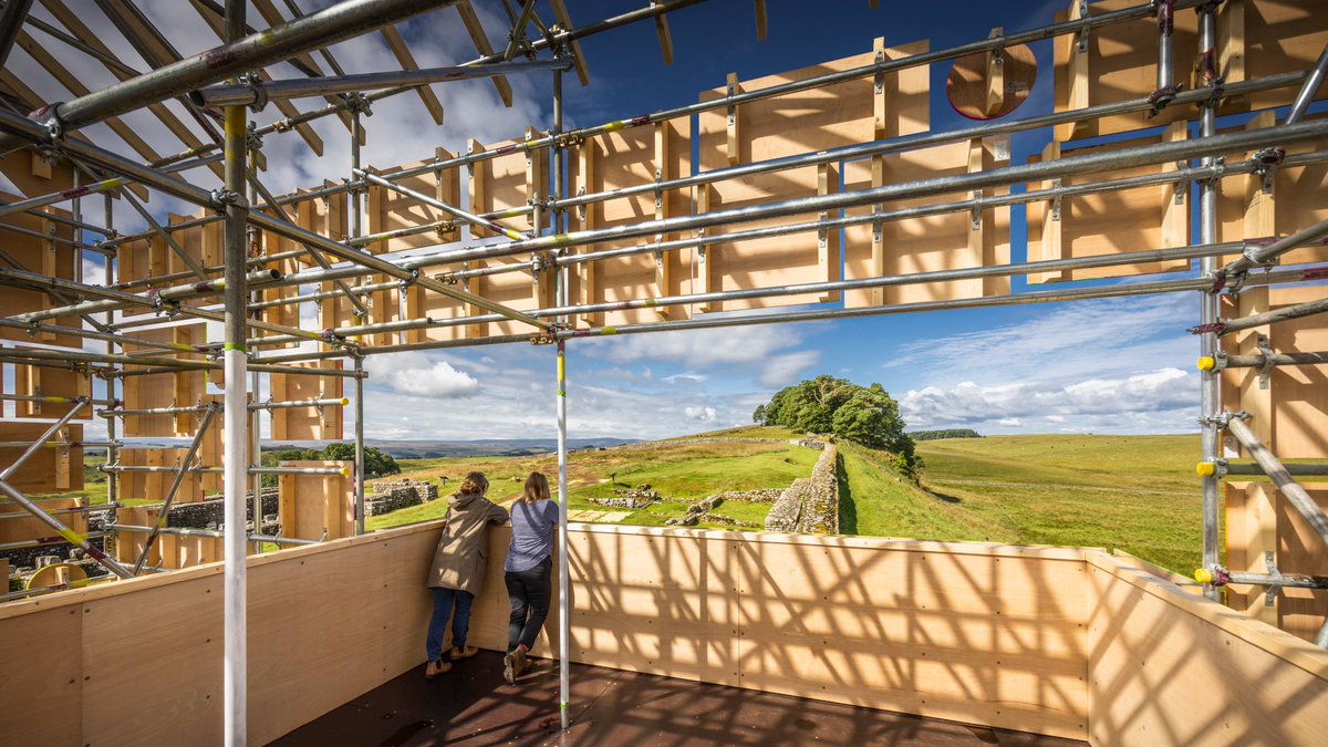 #VolunteersWeek2023 #heritagevols
Sandie Chester, Volunteer Art Explainer: the installation at Housesteads (last summer) was fun to do. Visitors mostly liked it but some weren’t so keen - 
some thought 'it’s a marmite thing'. 
The views from the top were fantastic! 
2/4