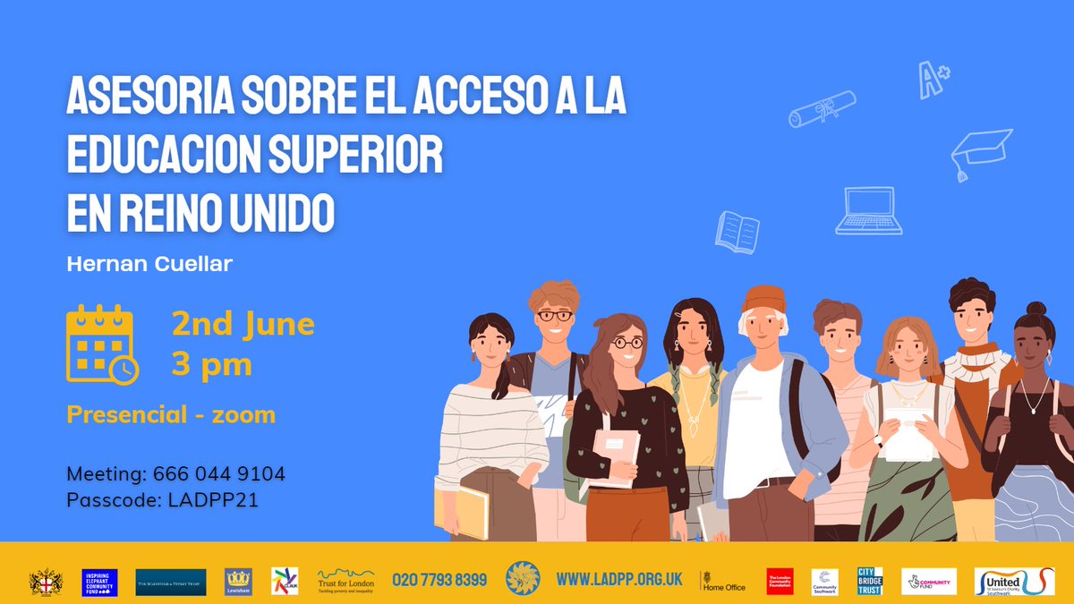 Asesoria sobre el acceso a la educacion superior en Reino Unido
Time: Jun 2, 2023 03:00 PM London
us02web.zoom.us/j/6660449104?p…
Meeting ID: 666 044 9104
Passcode: LADPP21
#education #uk #univeristy #community