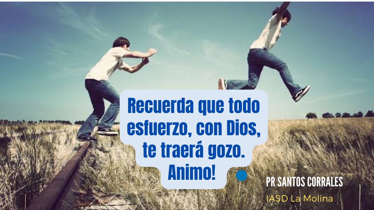 ESFUERZO
“Hubiera yo desmayado, si no creyese que veré la bondad de Jehová
En la tierra de los vivientes.
Aguarda a Jehová;
Esfuérzate, y aliéntese tu corazón;
Sí, espera a Jehová.” Salmo 27:13,14 #rpsp.