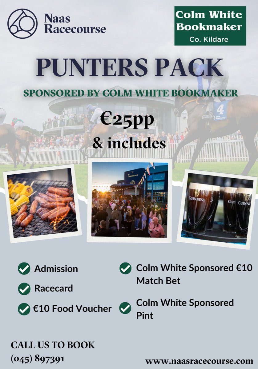 <a href="/NaasRacecourse/">Naas Racecourse</a> Hopefully plenty avail of this contact the racecourse to book ...Great night's to be had during the summer at naas racecourse🕺🍺☀️🐴😎