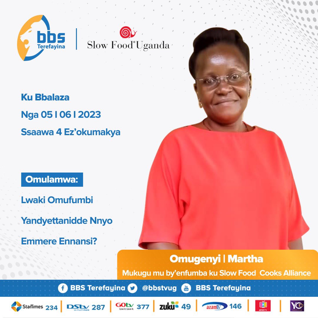 Tune in to BBS TV on Monday 5th as Martha, a member of Slow Food Cooks Alliance will be discussing the role of chefs and restaurants in promoting cultural diversity and social justice in the food industry.

#MyFoodMyIdentity