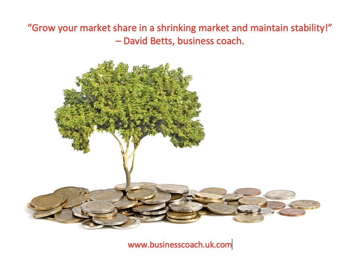It's well known among business coaches that a business is either growing or contracting.

If you need help growing your market share in today's shrinking market, get in touch.

#businessgrowth #entrepreneurcoach #businesscoach
